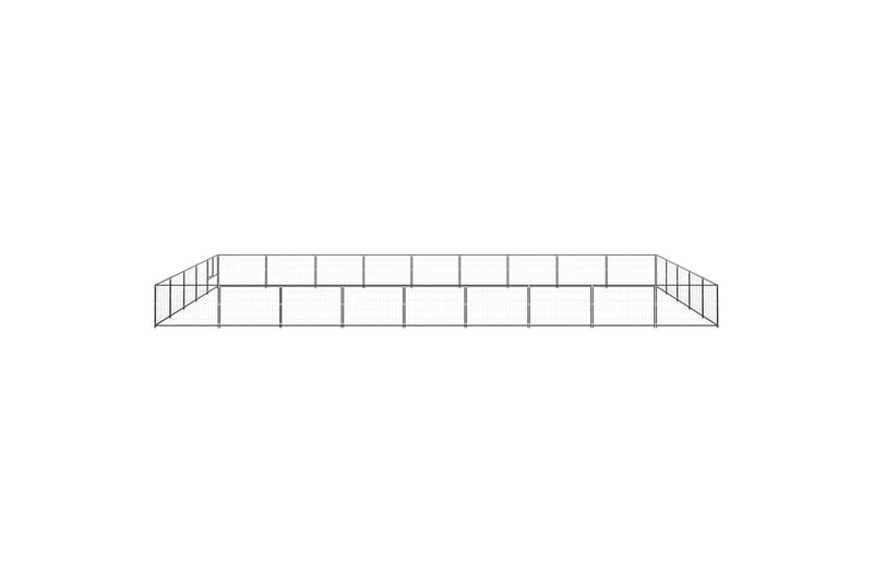 Koiranhäkki musta 45 m² teräs - Musta - Koirien kalusteet - Koiraportti & koira-aitaus