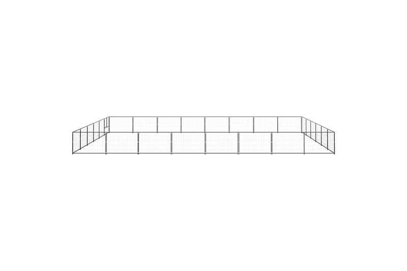 Koiranhäkki musta 48 m² teräs - Musta - Urheilu & vapaa-aika - Eläimille - Koira - Koirien kalusteet