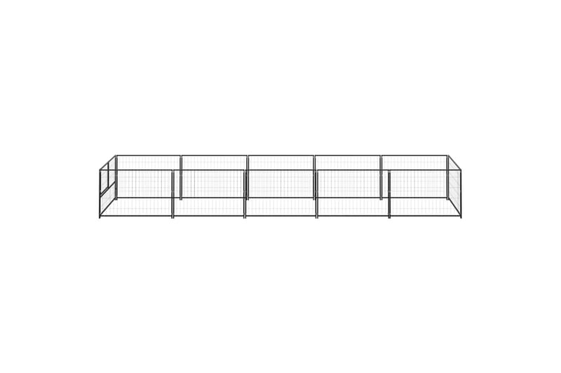 Koiranhäkki musta 5 m² teräs - Musta - Urheilu & vapaa-aika - Eläimille - Koira - Koirien kalusteet