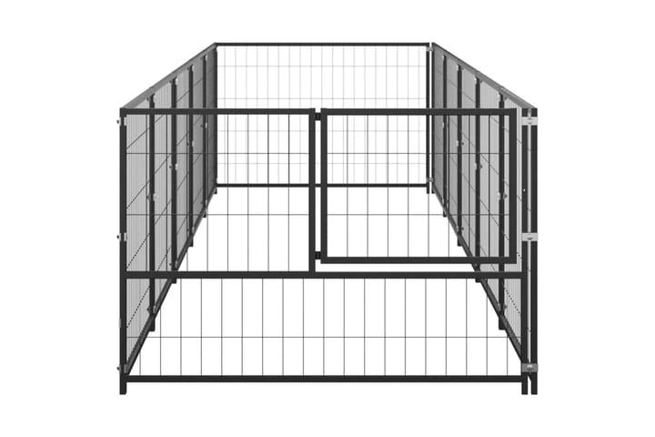 Koiranhäkki musta 5 m² teräs - Musta - Koirien kalusteet - Koiraportti & koira-aitaus
