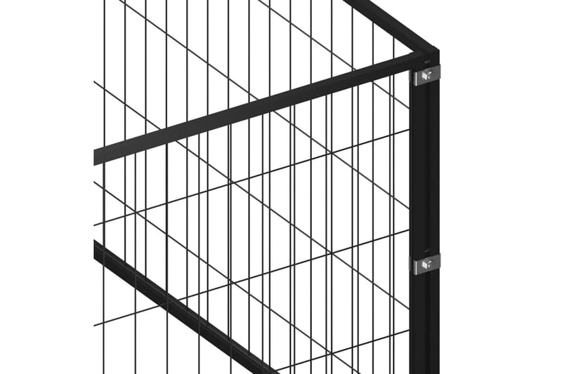 Koiranhäkki musta 6 m² teräs - Musta - Urheilu & vapaa-aika - Eläimille - Koira - Koirien kalusteet