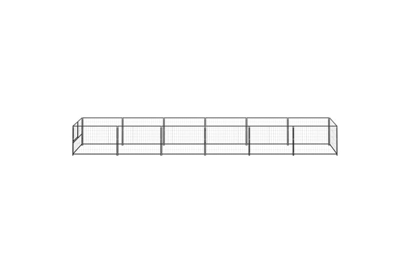 Koiranhäkki musta 6 m² teräs - Musta - Koirien kalusteet - Koiraportti & koira-aitaus