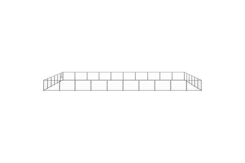 Koiranhäkki musta 60 m² teräs - Musta - Urheilu & vapaa-aika - Eläimille - Koira - Koirien kalusteet
