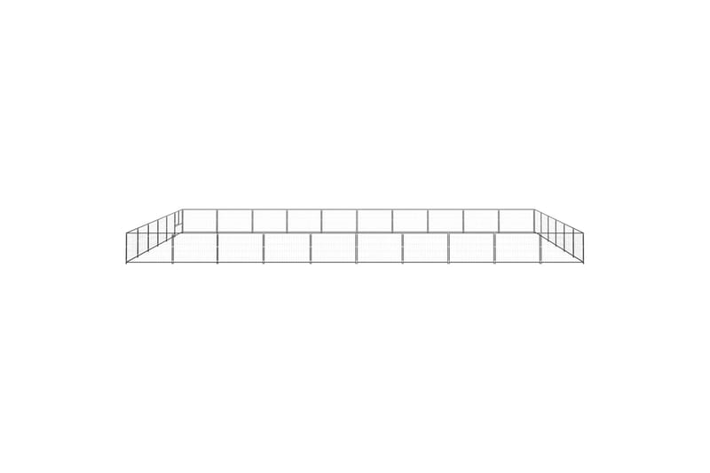 Koiranhäkki musta 60 m² teräs - Musta - Koirien kalusteet - Koiraportti & koira-aitaus