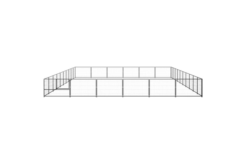 Koiranhäkki musta 60 m² teräs - Musta - Koirien kalusteet - Koiraportti & koira-aitaus