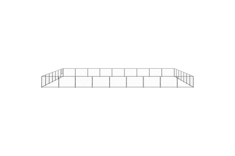 Koiranhäkki musta 63 m² teräs - Musta - Koirien kalusteet - Koiraportti & koira-aitaus