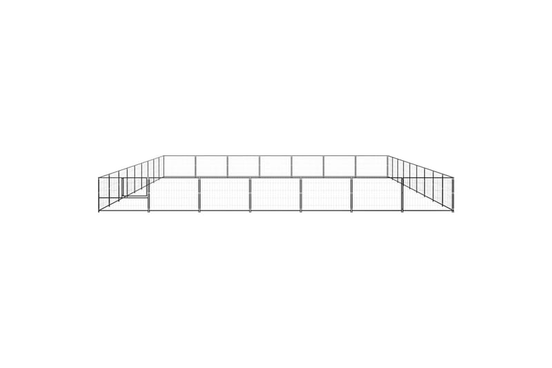 Koiranhäkki musta 63 m² teräs - Musta - Koirien kalusteet - Koiraportti & koira-aitaus