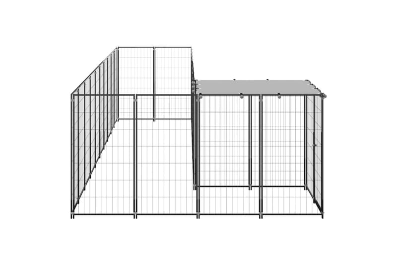 Koiranhäkki musta 7,26 m² teräs - Musta - Urheilu & vapaa-aika - Eläimille - Koira - Koirien kalusteet