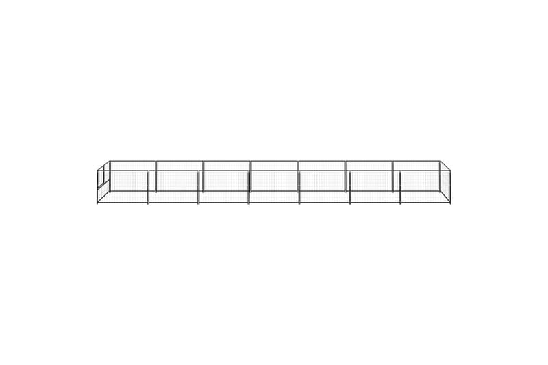 Koiranhäkki musta 7 m² teräs - Musta - Urheilu & vapaa-aika - Eläimille - Koira - Koirien kalusteet