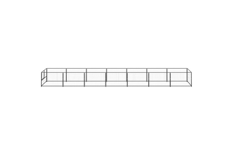 Koiranhäkki musta 7 m² teräs - Musta - Koirien kalusteet - Koiraportti & koira-aitaus