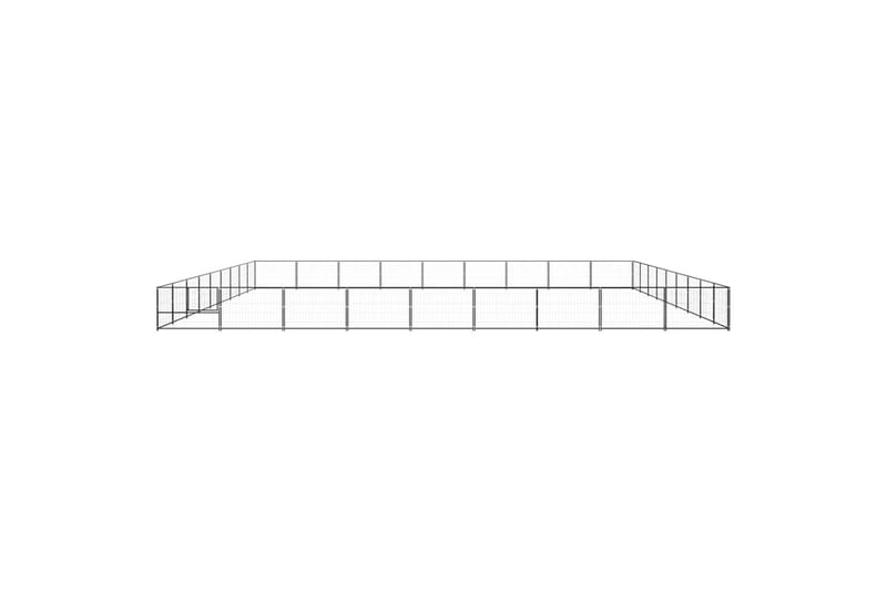 Koiranhäkki musta 81 m² teräs - Musta - Koirien kalusteet - Koiraportti & koira-aitaus