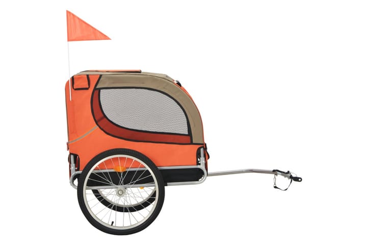 Koirankuljetuskärry polkupyörään oranssi ja ruskea - Ruskea - Koirien kalusteet