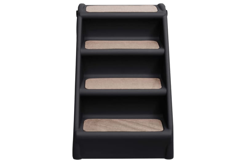 Taitettavat koiran portaat musta 62x40x49,5 cm - Musta - Urheilu & vapaa-aika - Eläimille - Koira - Koirien kalusteet
