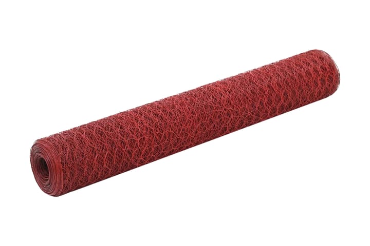 Kanaverkko teräs PVC pinnoitteella 25x1 m punainen - Punainen - Kanakoppi - Kanala
