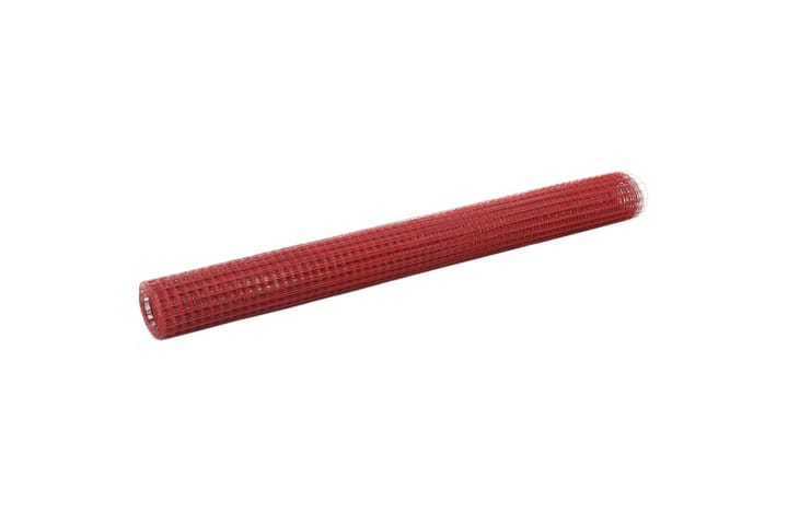 Kanaverkko teräs PVC pinnoitteella 10x1,5 m punainen - Punainen - Kanakoppi - Kanala