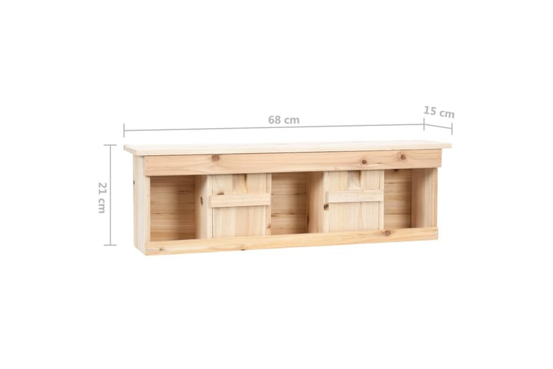 Varpusen pesälaatikko 5 huonetta 68x15x21 cm kuusi - Urheilu & vapaa-aika - Eläimille - Lintu - Linnunpönttö