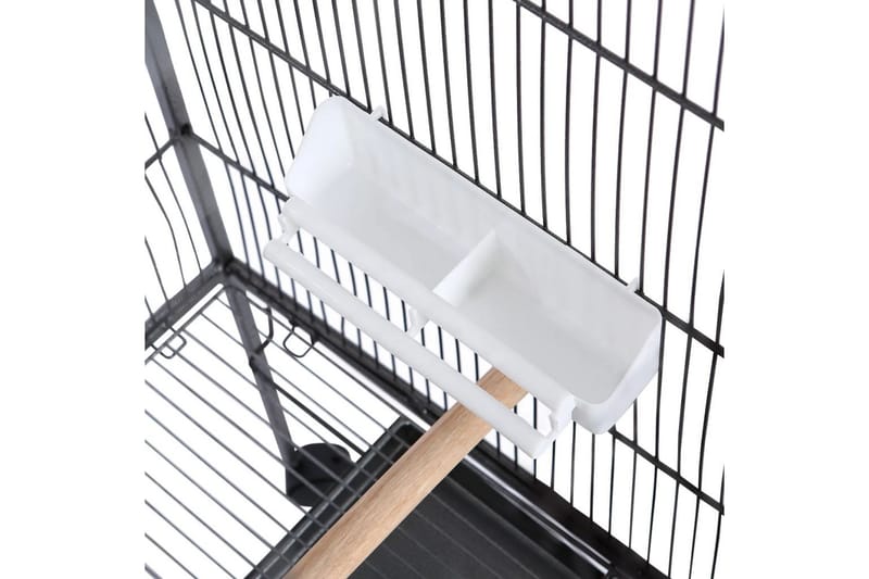 Lintuhäkki musta 54x54x146 cm teräs - Musta - Urheilu & vapaa-aika - Eläimille - Lintu - Lintuhäkki & ulkohäkki linnulle