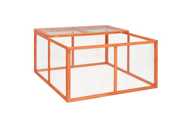 Kaninkoppi 124x120x60 cm täysi kuusi - Urheilu & vapaa-aika - Eläimille - Pieneläimet - Pieneläimen häkki - Kanin häkki & kaninkoppi