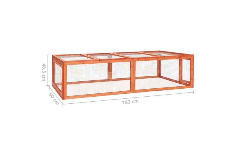 Kaninkoppi 183x90x46,5 cm täysi kuusi - Urheilu & vapaa-aika - Eläimille - Pieneläimet - Pieneläimen häkki - Kanin häkki & kaninkoppi