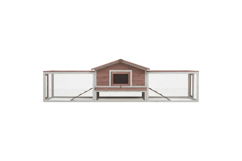 Kaninkoppi mokka 303x60x86 cm täysi mänty ja kuusi - Ruskea - Urheilu & vapaa-aika - Eläimille - Pieneläimet - Pieneläimen häkki - Kanin häkki & kaninkoppi