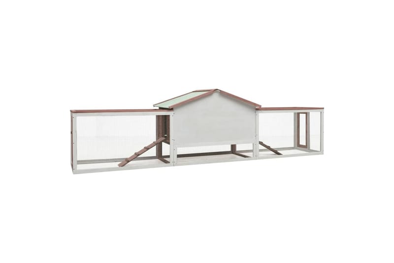 Kaninkoppi mokka 303x60x86 cm täysi mänty ja kuusi - Ruskea - Urheilu & vapaa-aika - Eläimille - Pieneläimet - Pieneläimen häkki - Kanin häkki & kaninkoppi