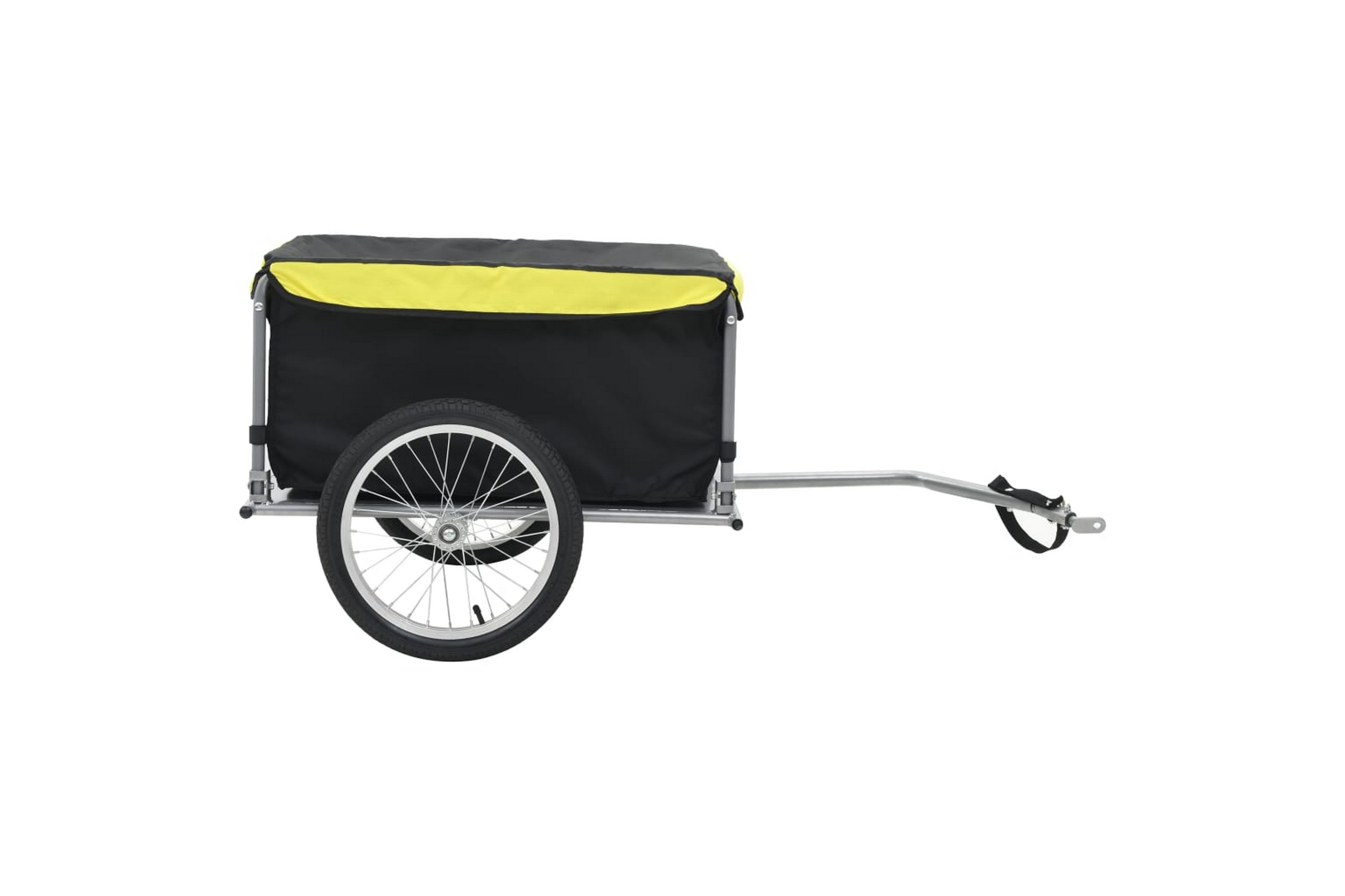 Polkupyörän peräkärry 65 kg musta ja keltainen - Musta