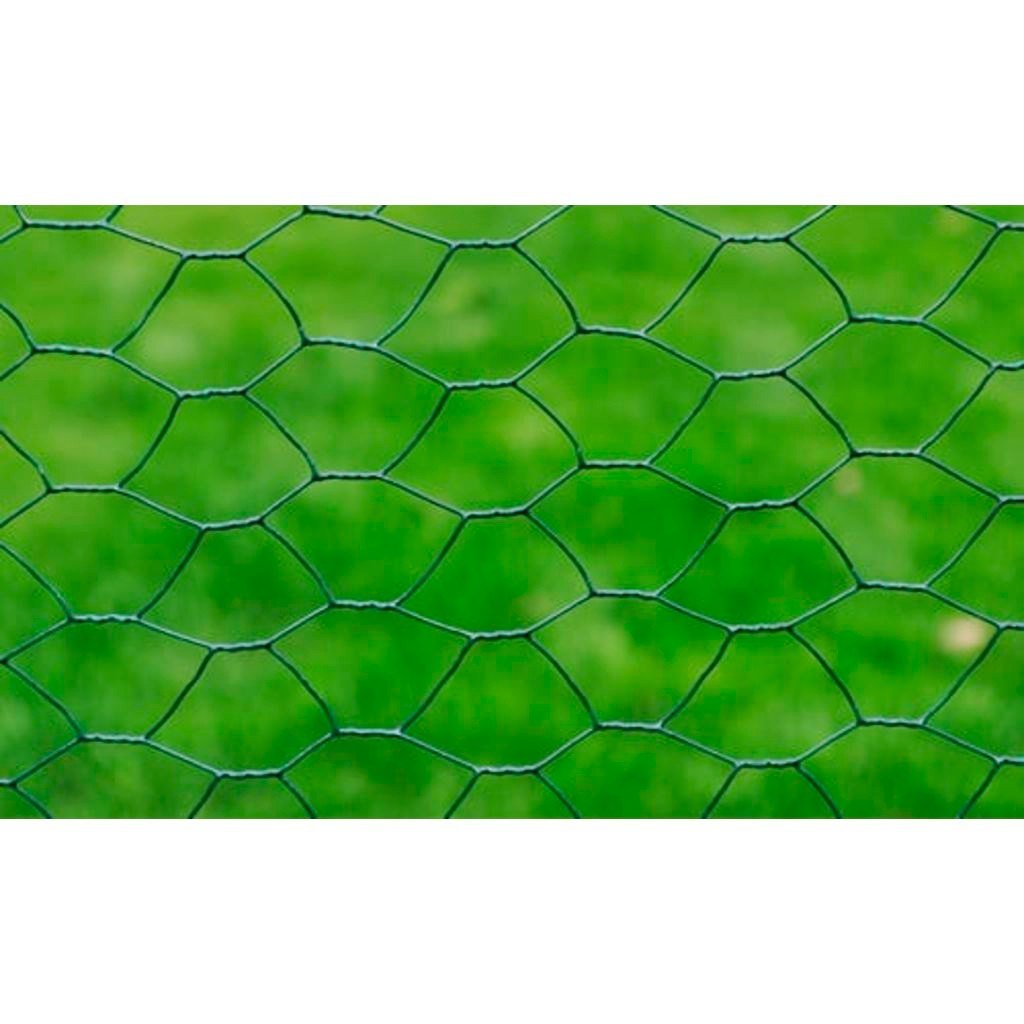 Kanaverkko galvanoitu PVC pinnoitteella 25x1 m vihreä - Vihreä