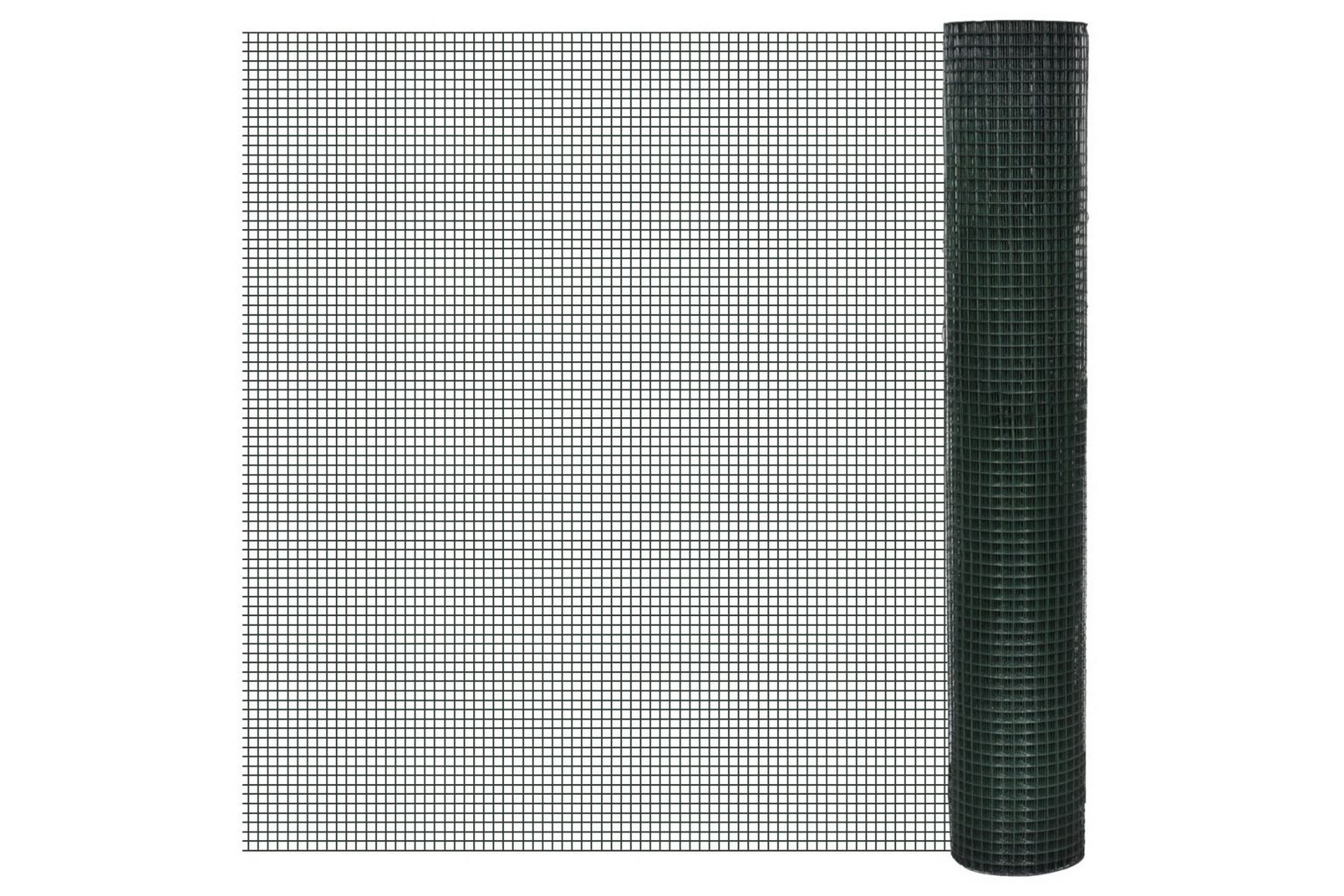 Kanaverkko galvanoitu PVC pinnoitteella 10x1 m vihreä - Vihreä