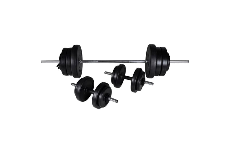 Seinään kiinnitettävä kuntolaite levytanko &käsipaino 60,5kg - Kuntoilulaitteet - Crossfit varusteet - Kotikuntokeskus - Power rack & power tower