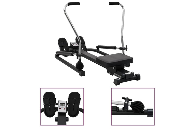 Soutulaite 5 tasoa hydraulinen vastus - Musta - Urheilu & vapaa-aika - Kotikuntosali - Kuntoilulaitteet - Soutulaite