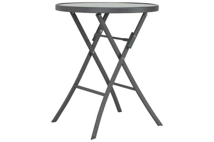 Kokoontaittuva bistropöytä harmaa 60x70 cm lasi ja teräs - Harmaa - Kuntoilutarvikkeet - Hierontarulla - Foam roller