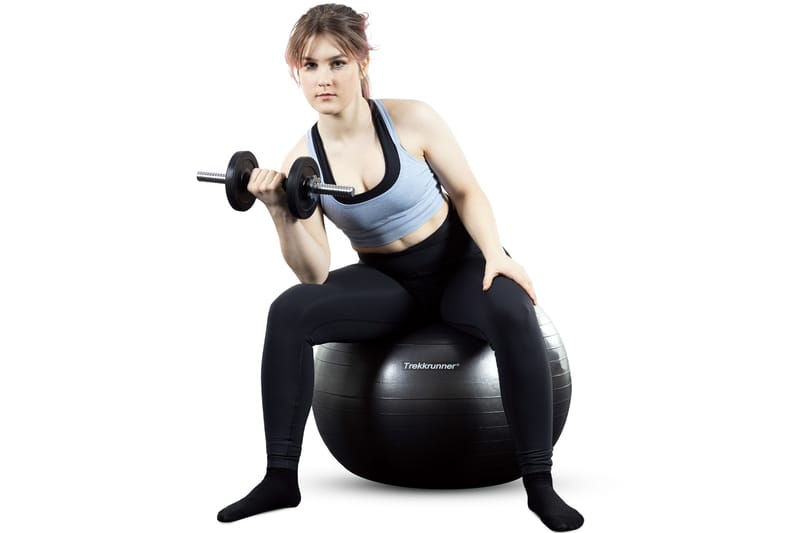 Pilatespallo 75 cm - Musta - Urheilu & vapaa-aika - Kotikuntosali - Kuntoilutarvikkeet - Pilatespallo