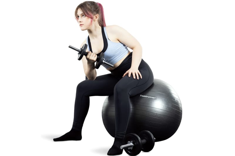 Pilatespallo 75 cm - Musta - Urheilu & vapaa-aika - Kotikuntosali - Kuntoilutarvikkeet - Pilatespallo