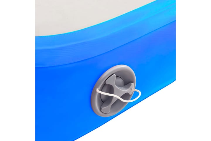 Täytettävä voimistelumatto pumpulla 200x200x10cm PVC sininen - Sininen - Kuntoilutarvikkeet - Joogamatto