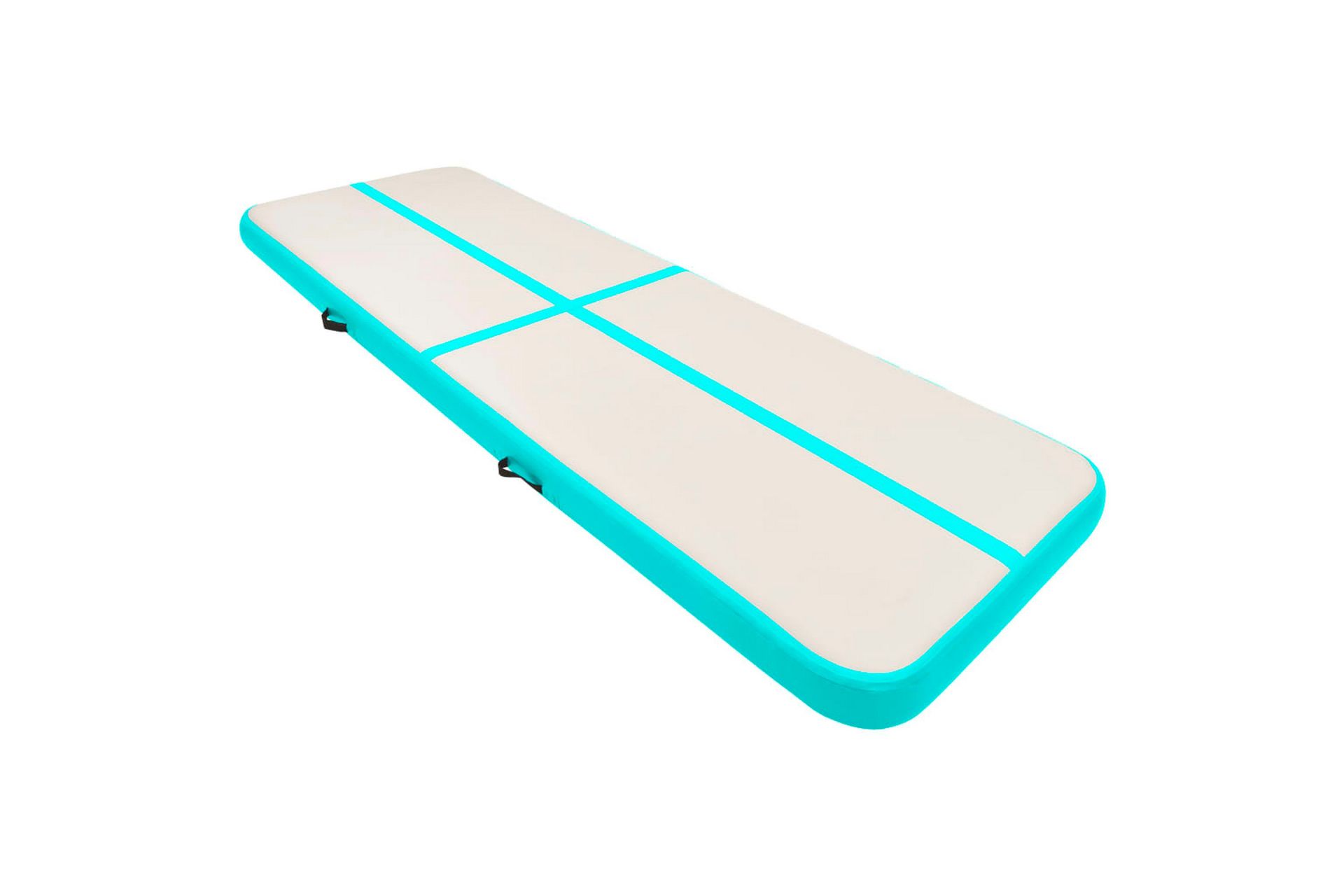 Täytettävä voimistelumatto pumpulla 500x100x15 cm PVC vihreä - Vihreä - Urheilu & vapaa-aika - Kotikuntosali - Kuntoilutarvikkeet