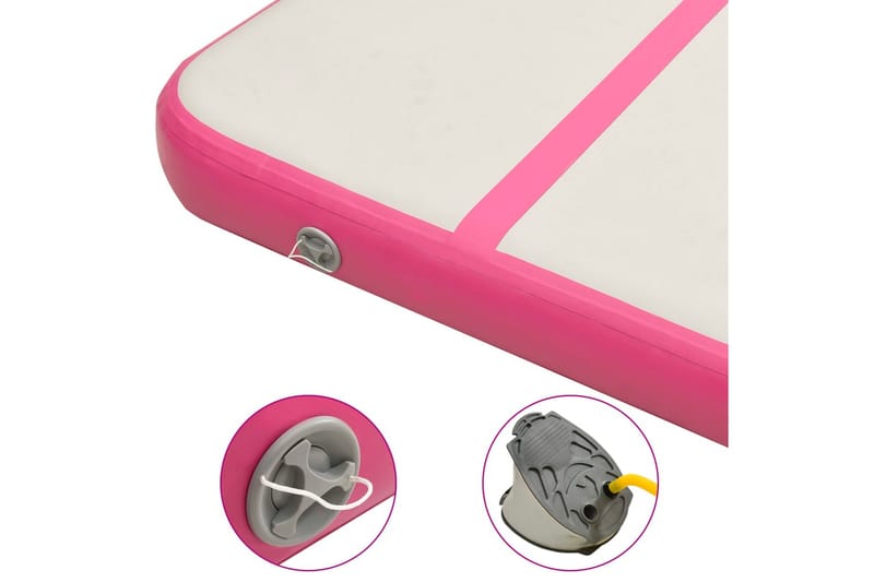 Täytettävä voimistelumatto pumpulla 300x100x15 cm PVC pinkki - Pinkki - Urheilu & vapaa-aika - Kotikuntosali - Kuntoilutarvikkeet