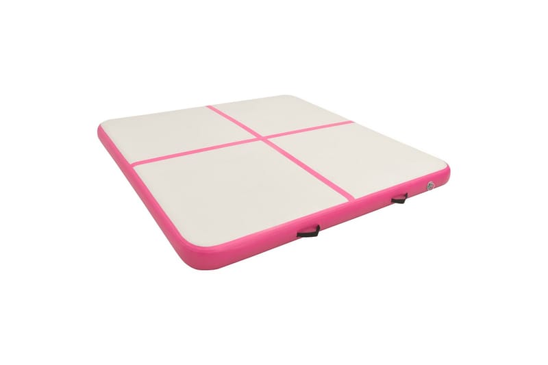 Täytettävä voimistelumatto pumpulla 200x200x20 cm PVC pinkki - Pinkki - Urheilu & vapaa-aika - Kotikuntosali - Kuntoilutarvikkeet