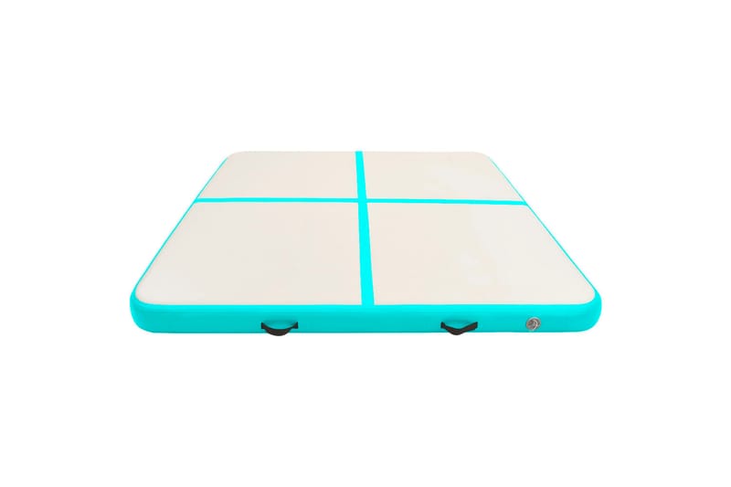 Täytettävä voimistelumatto pumpulla 200x200x15 cm PVC vihreä - Vihreä - Urheilu & vapaa-aika - Kotikuntosali - Kuntoilutarvikkeet