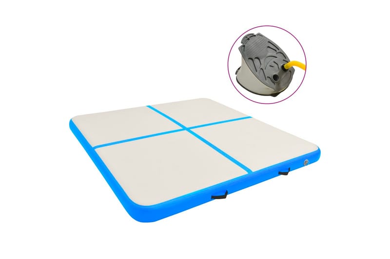 Täytettävä voimistelumatto pumpulla 200x200x10cm PVC sininen - Sininen - Urheilu & vapaa-aika - Kotikuntosali - Kuntoilutarvikkeet
