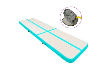 Täytettävä voimistelumatto pumpulla 600x100x20 cm PVC vihreä - Vihreä - Urheilu & vapaa-aika - Kotikuntosali - Kuntoilutarvikkeet