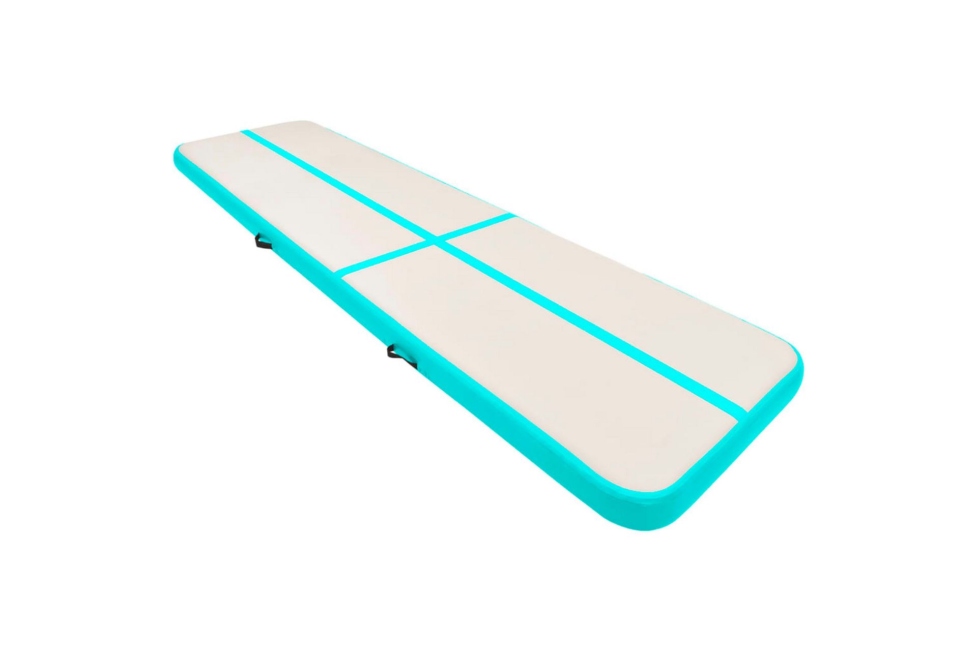 Täytettävä voimistelumatto pumpulla 600x100x20 cm PVC vihreä - Vihreä - Urheilu & vapaa-aika - Kotikuntosali - Kuntoilutarvikkeet