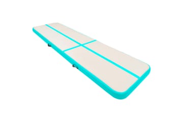 Täytettävä voimistelumatto pumpulla 600x100x20 cm PVC vihreä - Vihreä - Urheilu & vapaa-aika - Kotikuntosali - Kuntoilutarvikkeet