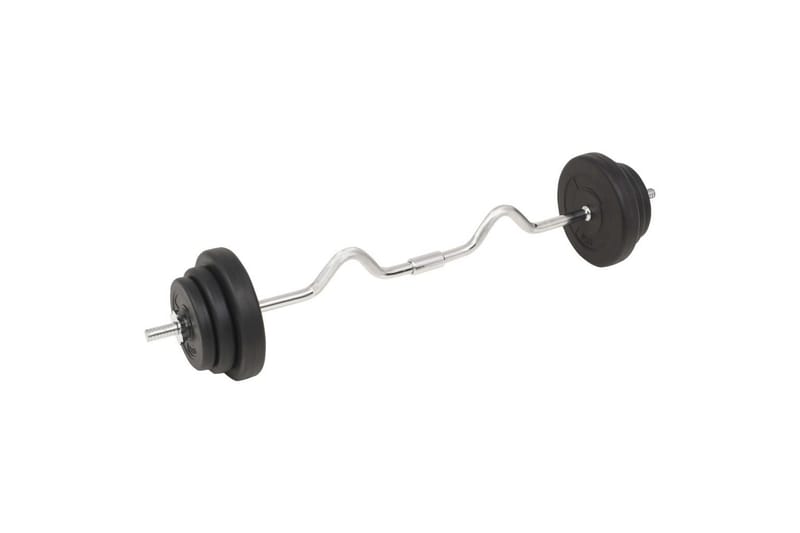 Käsi- ja levypainosarja 30 kg - Musta - Urheilu & vapaa-aika - Kotikuntosali - Painot & tangot