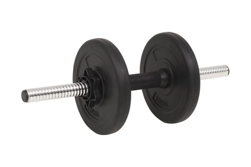 Käsi- ja levypainosarja 30 kg - Musta - Urheilu & vapaa-aika - Kotikuntosali - Painot & tangot