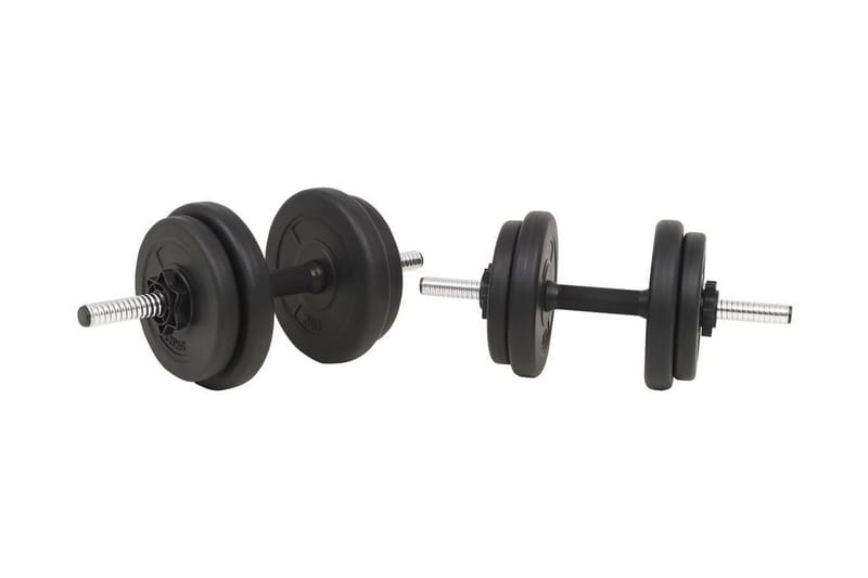 Käsi- ja levypainosarja 30 kg - Musta - Urheilu & vapaa-aika - Kotikuntosali - Painot & tangot