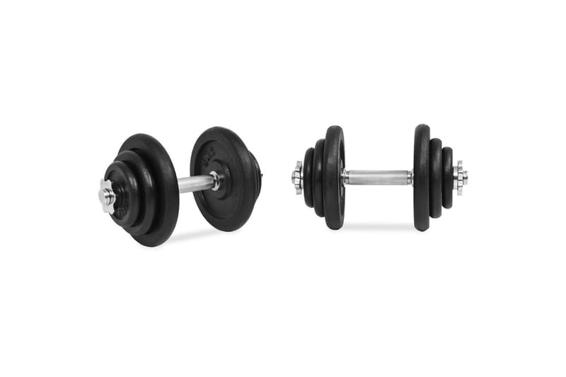 Käsipainosarja 18 osaa 40 kg valurauta - Musta - Urheilu & vapaa-aika - Kotikuntosali - Painot & tangot