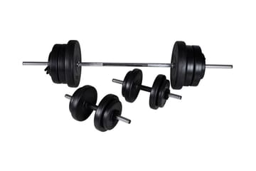 Painonnostotanko ja Käsipaino Sarja 60,5 kg - Musta - Urheilu & vapaa-aika - Kotikuntosali - Painot & tangot
