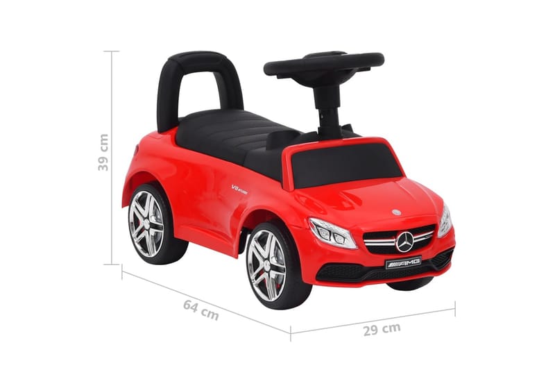 Potkuauto Mercedes-Benz C63 punainen - Punainen - Urheilu & vapaa-aika - Leikki & liikunta - Leikkiajoneuvot & harrastusajoneuvot - Polkuauto