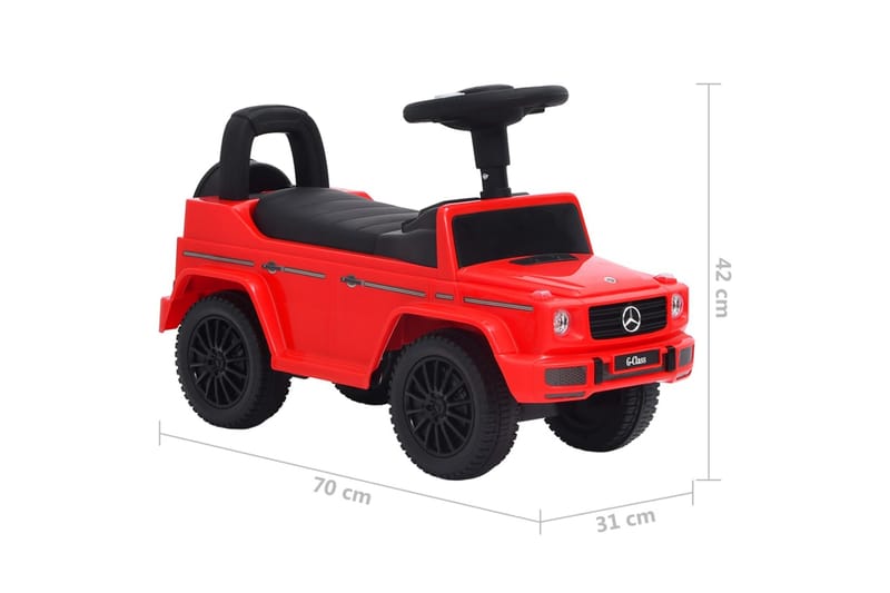 Potkuauto Mercedes-Benz G63 punainen - Punainen - Urheilu & vapaa-aika - Leikki & liikunta - Leikkiajoneuvot & harrastusajoneuvot - Polkuauto