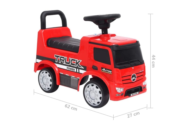 Potkuauto Mercedes-Benz kuorma-auto punainen - Punainen - Urheilu & vapaa-aika - Leikki & liikunta - Leikkiajoneuvot & harrastusajoneuvot - Polkuauto